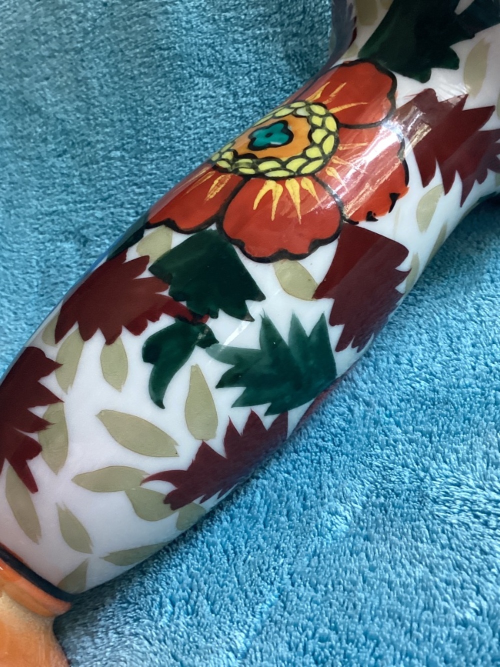 VINTAGE COLORFUL LUSTERWARE FLORAL BUD VASE - Picture 6 of 11
